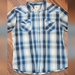 Levi's Collard Button Up Plaid Shirt Mens Size XXL